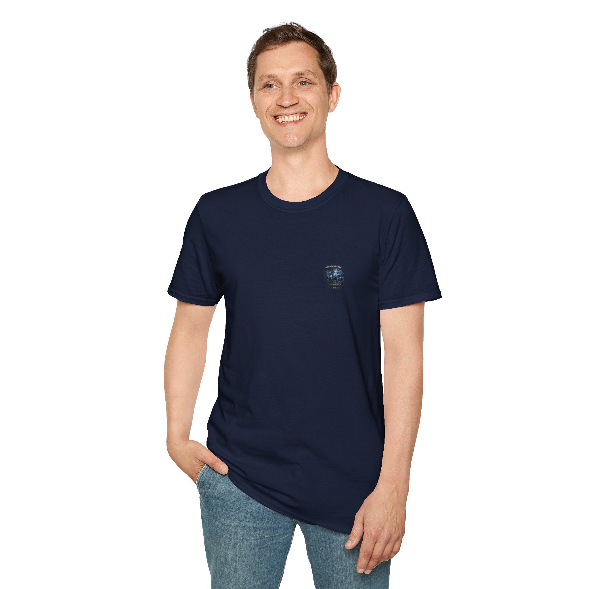 Mountain Raised T-Shirt — Proud Blue Collar Workwear Graphic