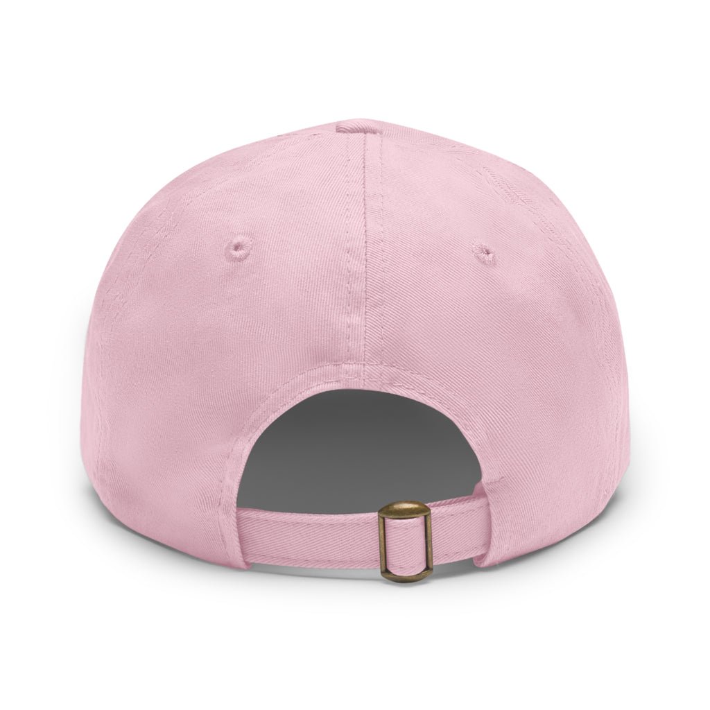 Wavorra Leather Patch Dad Hat — Vintage Mountain Logo Cap
