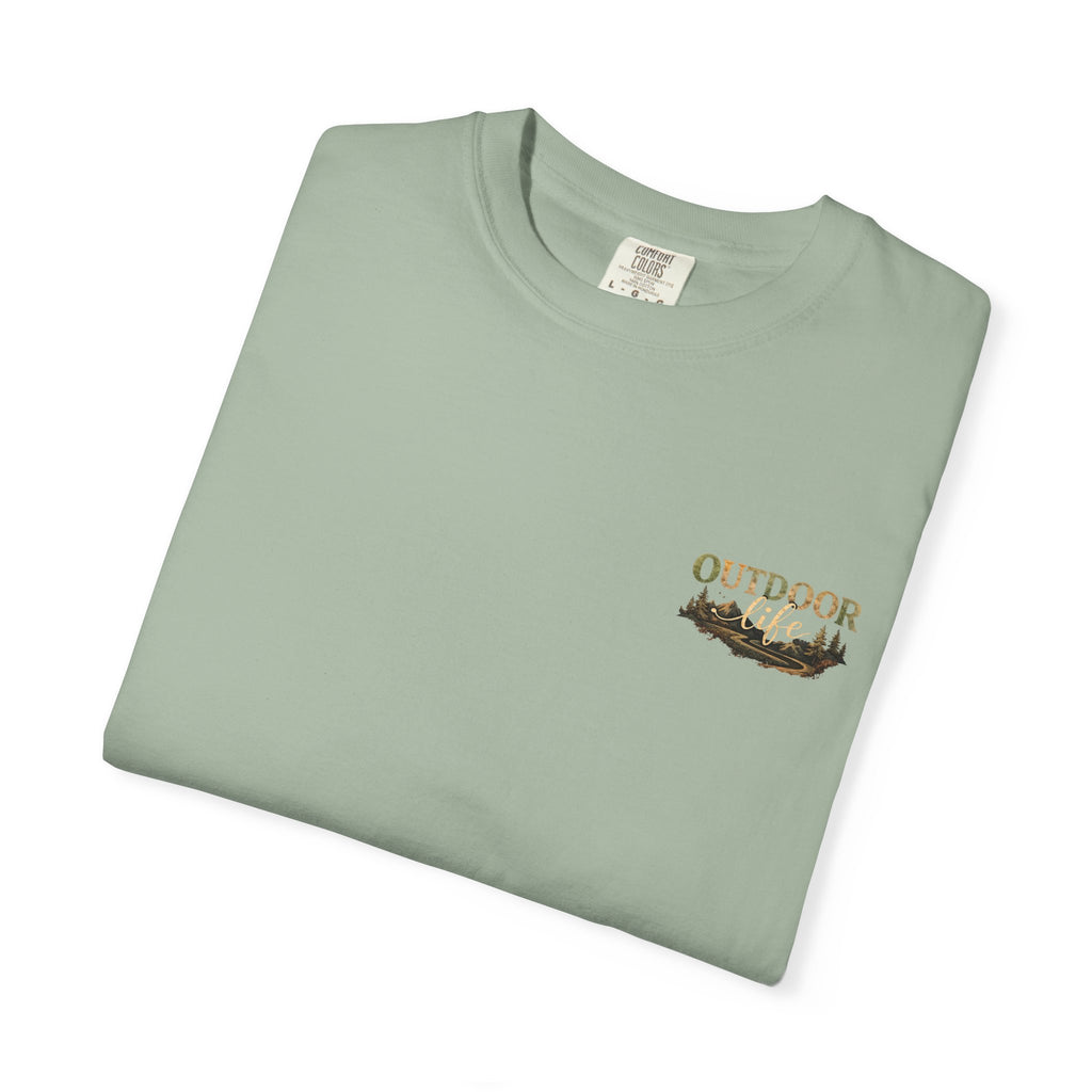 Backwoods & Bonfires T-Shirt — Outdoor Campfire Graphic Tee