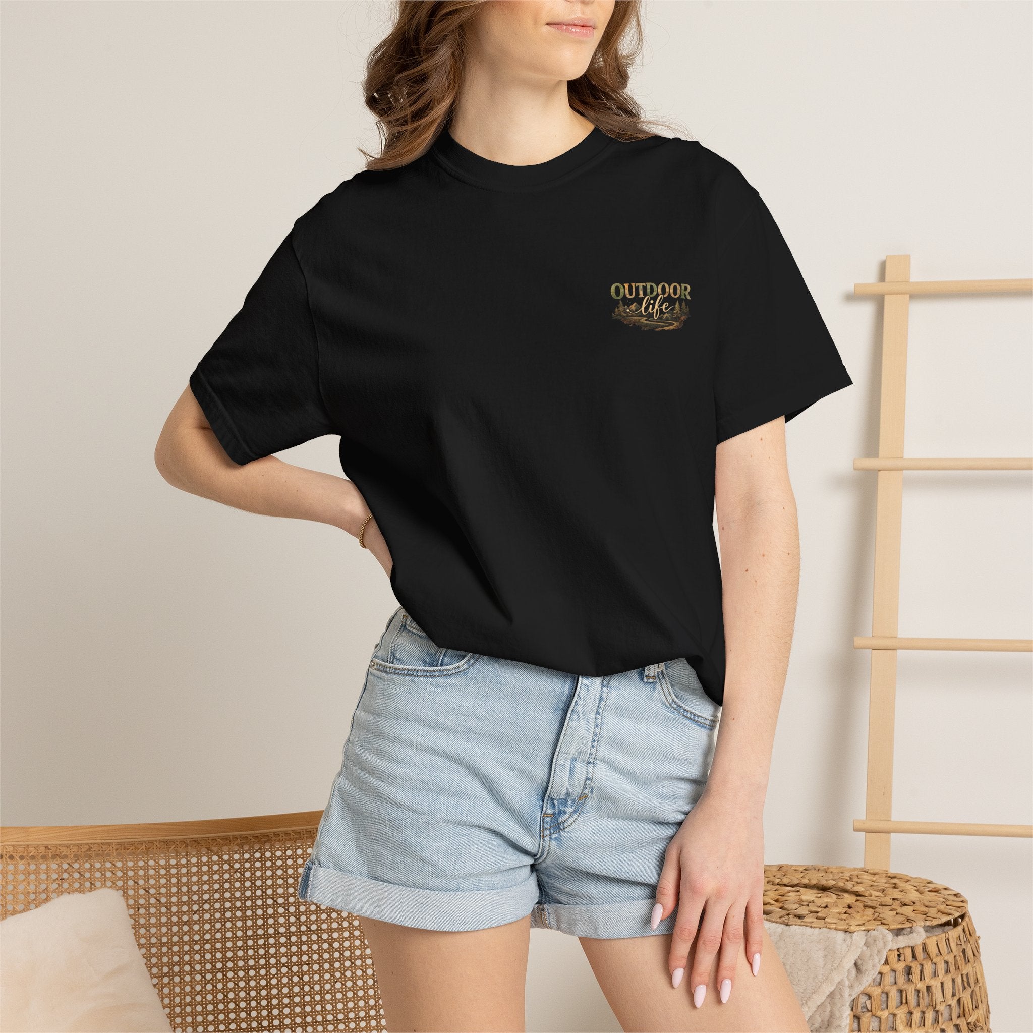 Backwoods & Bonfires T-Shirt — Outdoor Campfire Graphic Tee