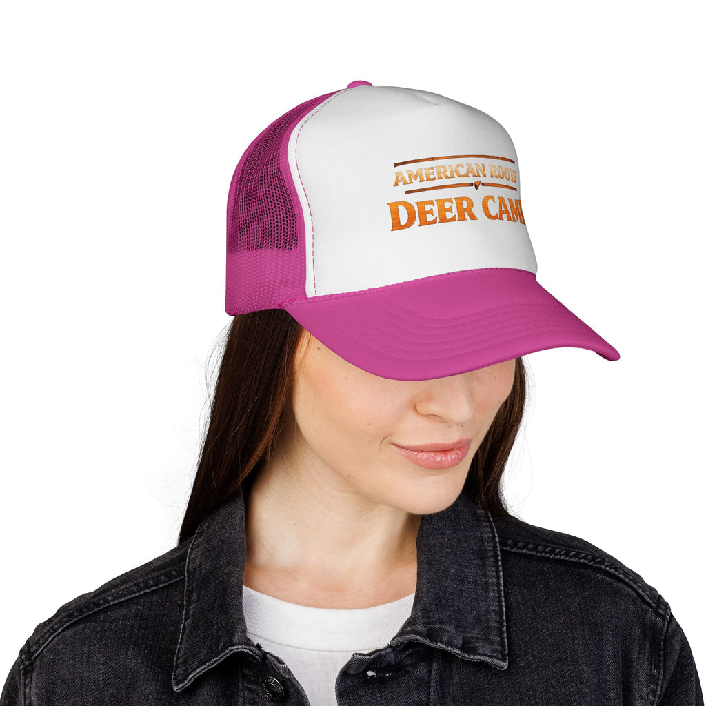 Deer Camp Trucker Hat — "American Roots" Vintage Hunting Cap