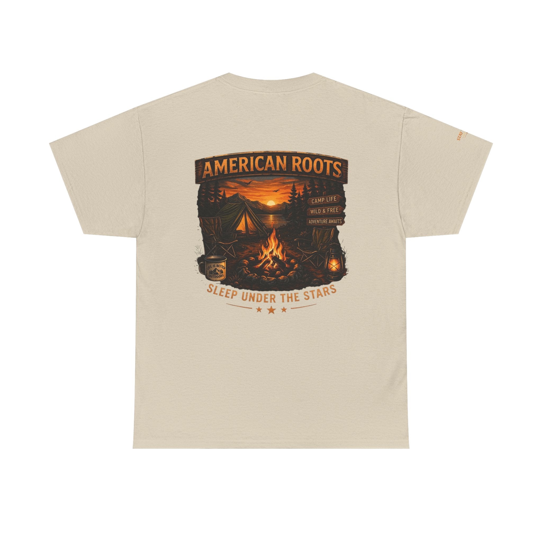 Camping T-Shirt — "American Roots: Sleep Under the Stars" Outdoor Tee