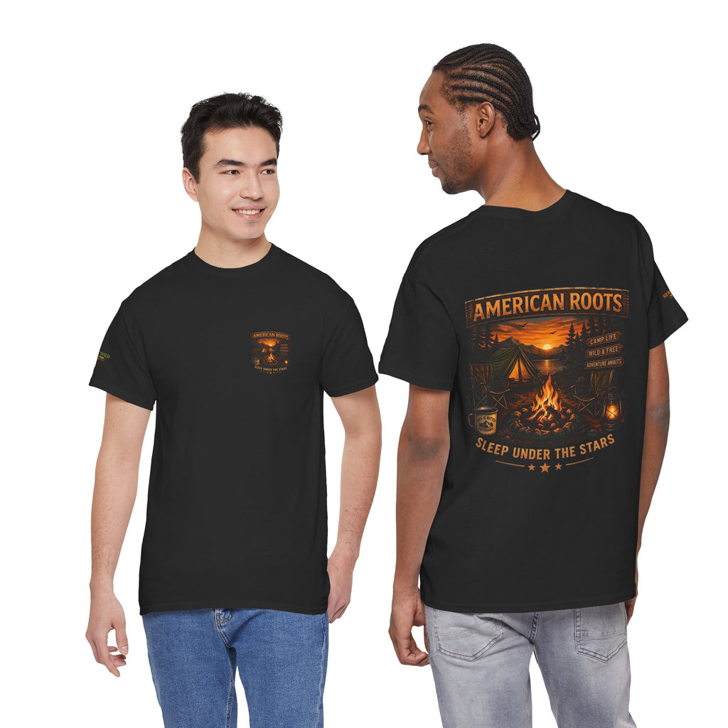 Camping T-Shirt — "American Roots: Sleep Under the Stars" Outdoor Tee