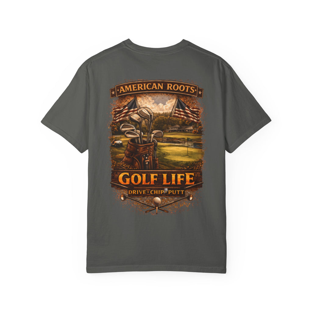 Golf Life T‑Shirt — "American Roots" Vintage Golf Scene Tee