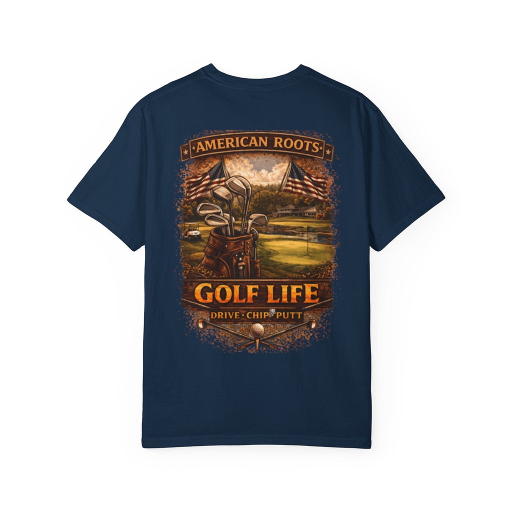 Golf Life T‑Shirt — "American Roots" Vintage Golf Scene Tee