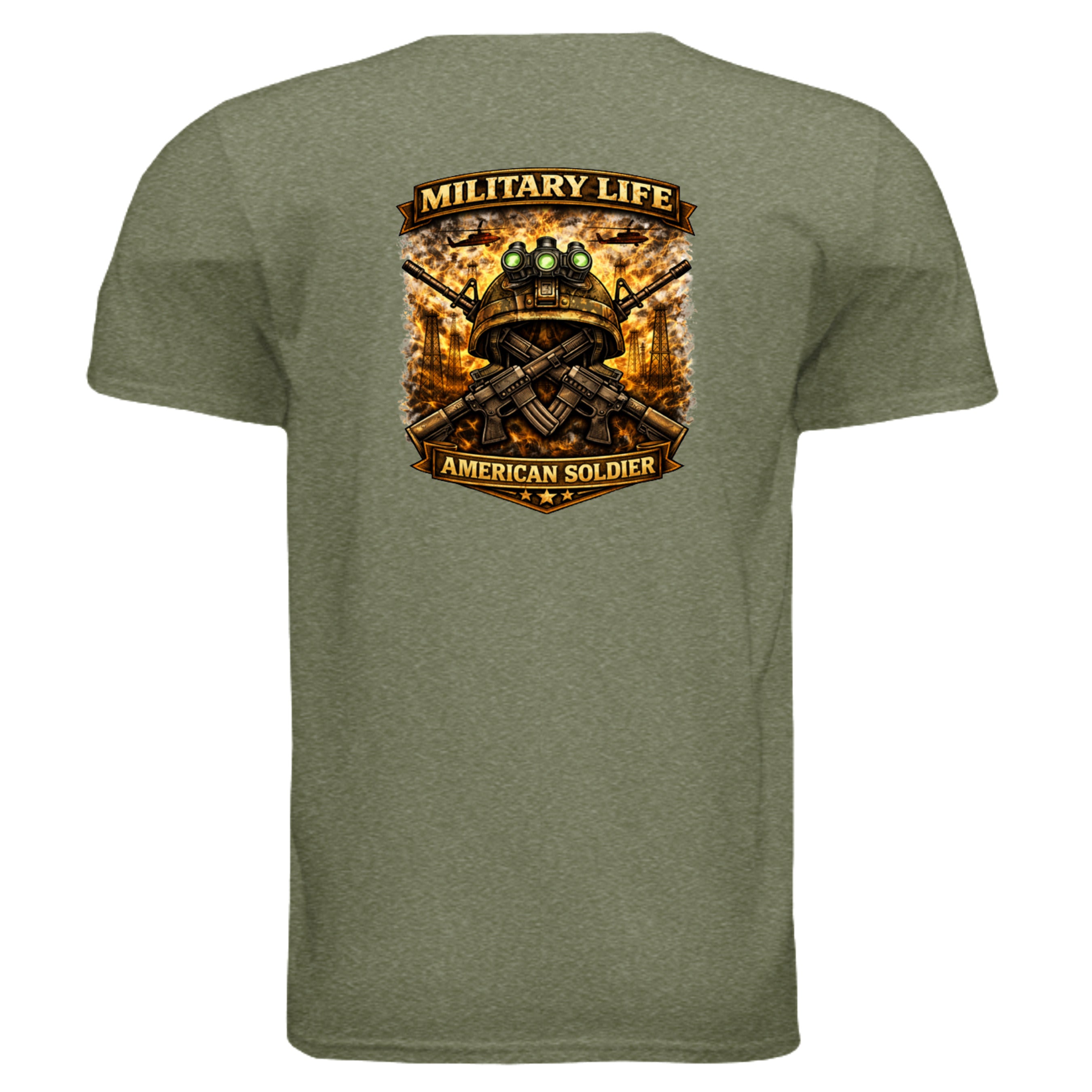 HEATHER MILITARY GREEN - G640 - BACK